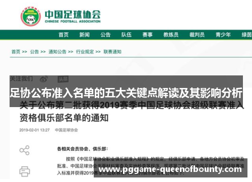 足协公布准入名单的五大关键点解读及其影响分析